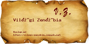 Világi Zenóbia névjegykártya